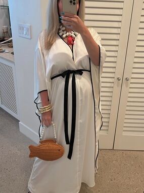 H&M White Maxi Dress caftan